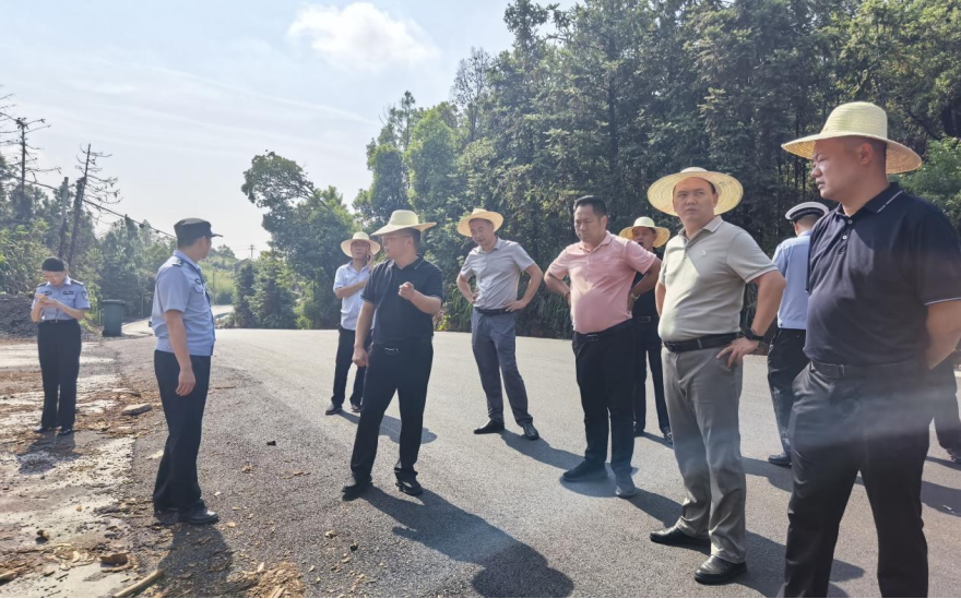 淥口區(qū)區(qū)委常委、政法委書記調(diào)研S330淦田至古岳峰公路二期項目建設(shè)工作